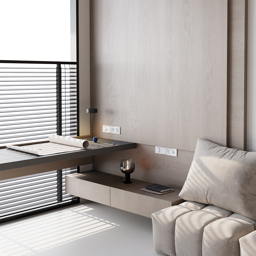 Розетка встраиваемая VOLTUM S70 с заземлением и защитными шторками, 16А, с USB, A+A, (белый глянцевы