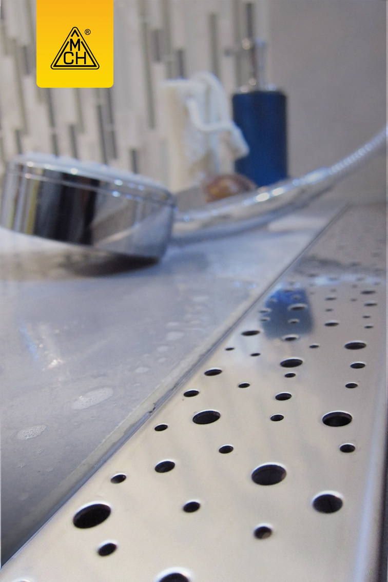 Душевой лоток 45 см Creto Points CRE-450 PN с решеткой, хром