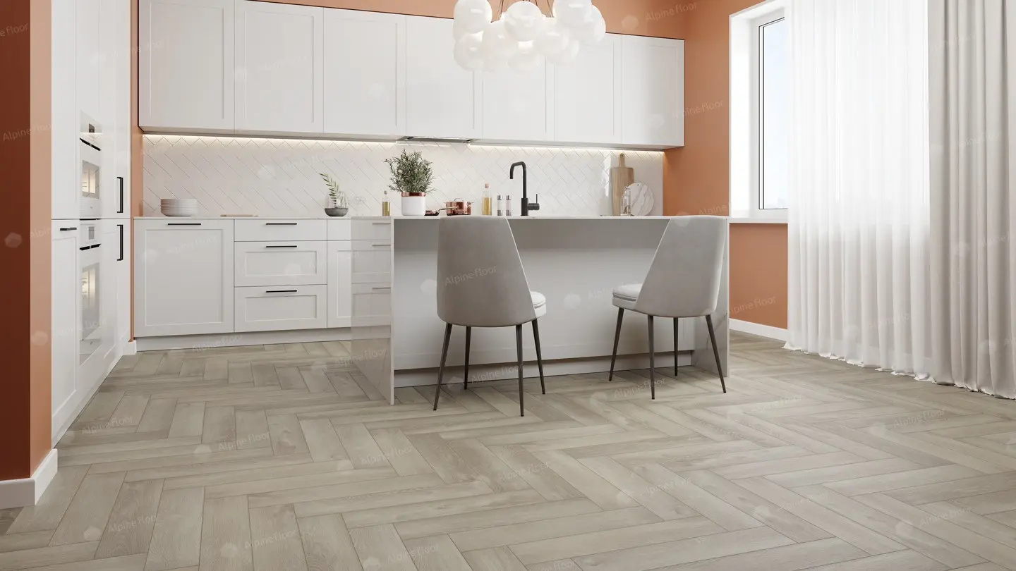 ПВХ-плитка Alpine Floor LVT Parquet ЕСО 16-1 Дуб Фантазия 4V 43кл