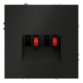 Розетка акустическая встраиваемая VOLTUM S70 4-местная, (черный матовый)