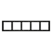 Рамка пластиковая VOLTUM S70 на 5 постов, (черный матовый)