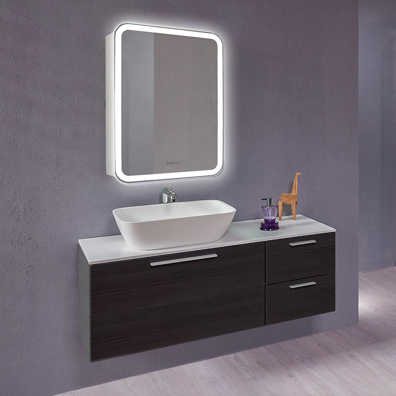 Зеркальный шкаф Creto Attento 60x84см с LED-подсветкой