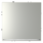 Проходной переключатель встраиваемый VOLTUM S70 одноклавишный с подсветкой 10А, (сталь)