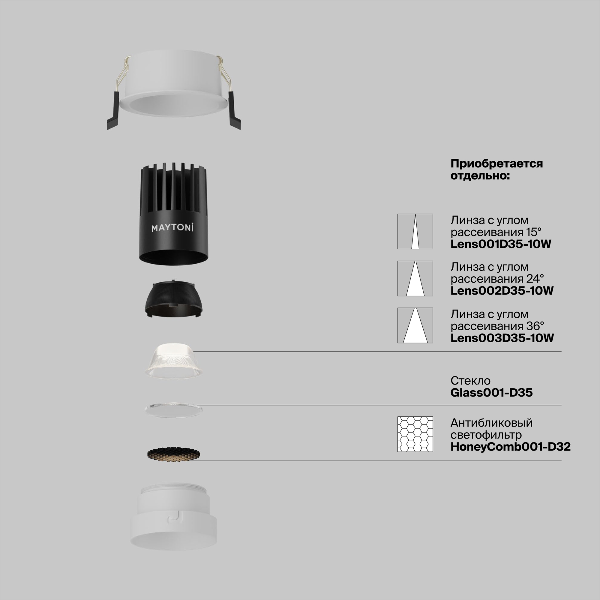 Встраиваемый светильник Technical DL115-10W-4K-W