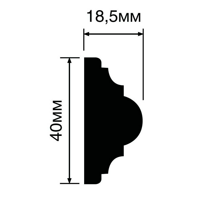 Молдинг HIWOOD D40V1/ 40 х 18.5 х 2000