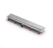 Душевой лоток 75 см Creto Quadro CRE-750 QN-50 с решеткой, хром