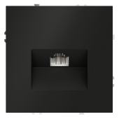 Розетка компьютерная встраиваемая VOLTUM S70 RJ45 кат.6, (черный матовый)