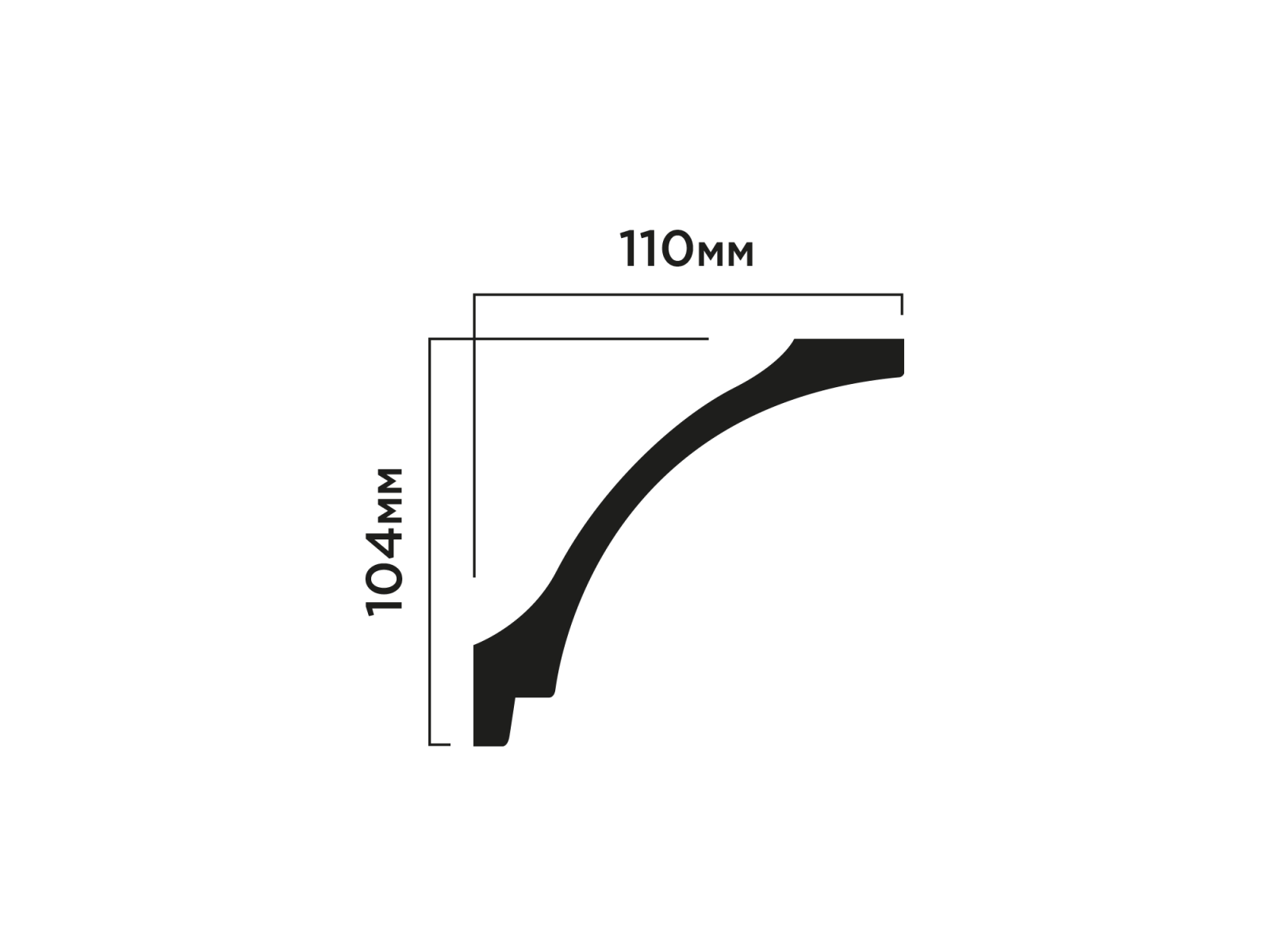 Карниз HIWOOD A151 104 × 110 × 2000 мм