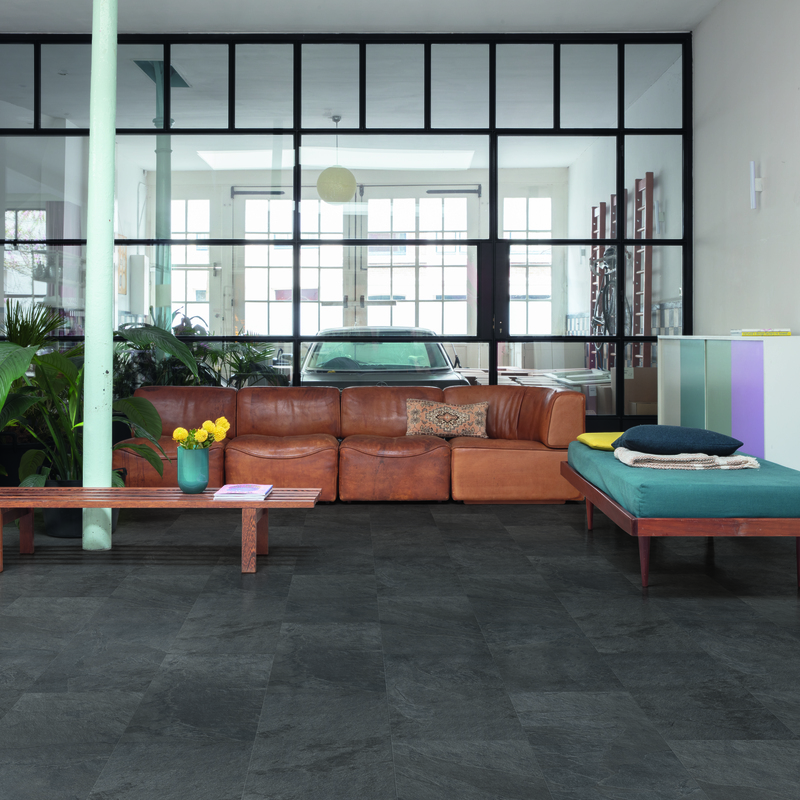 ПВХ-плитка Quick-Step QS Alpha Vinyl ORO BASE плитка AVSTT 40035 Сланец чёрный