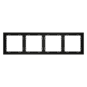 Рамка пластиковая VOLTUM S70 на 4 поста, (черный матовый)