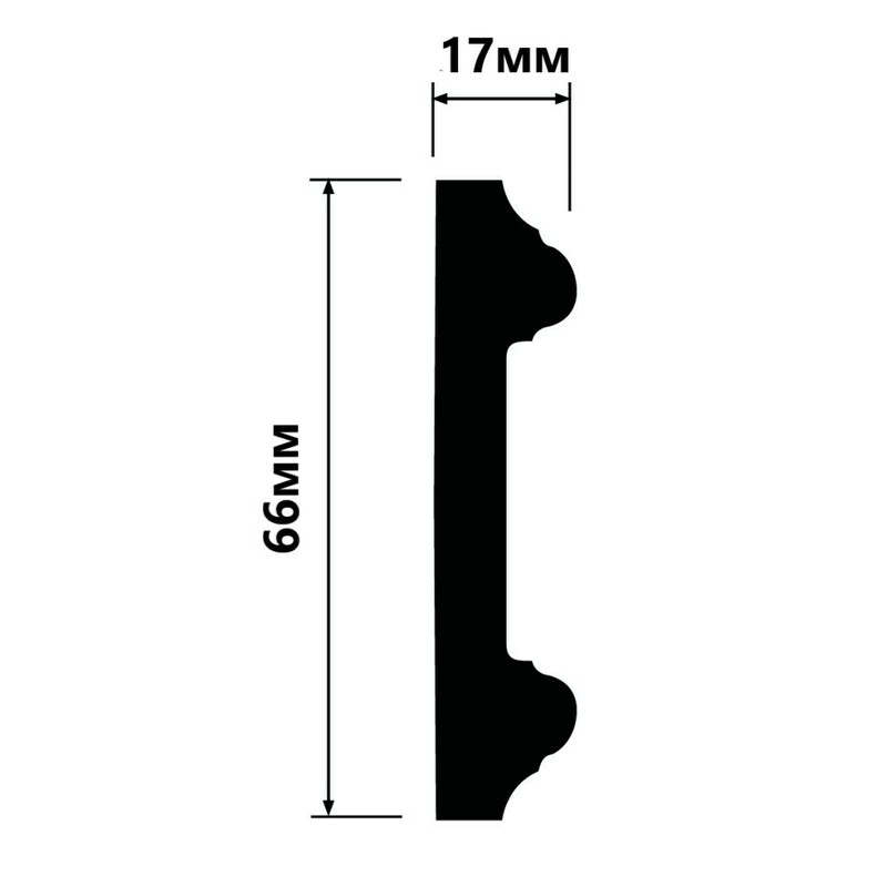 Молдинг HIWOOD WE66/ 66 х 17 х 2000