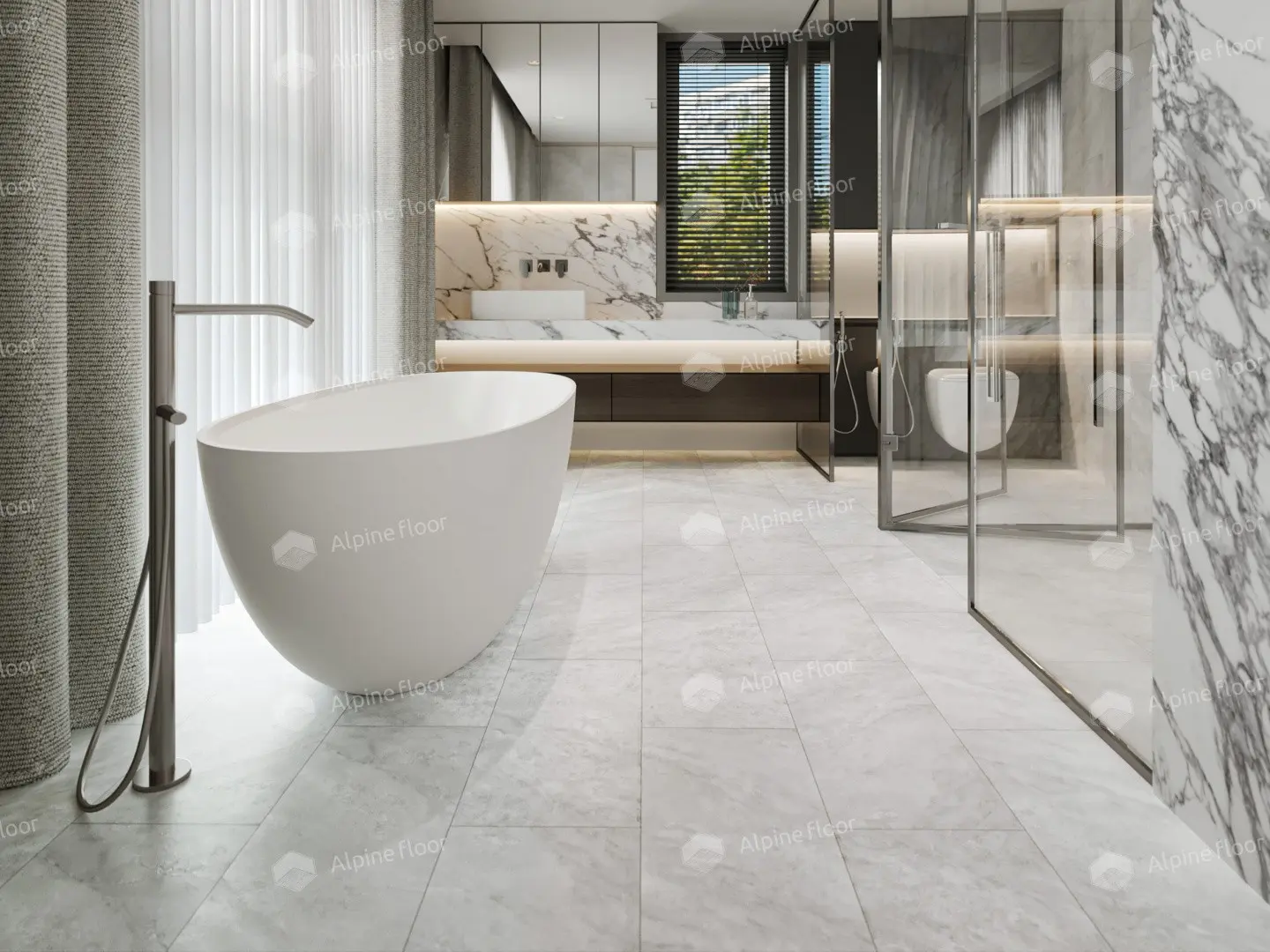 ПВХ-плитка Alpine Floor LVT Light Stone ЕСО 15-5 Чили 4V 43кл