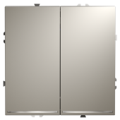 Проходной переключатель встраиваемый VOLTUM S70 двухклавишный с подсветкой 10А, (кашемир)