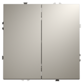 Выключатель с самовозвратом встраиваемый VOLTUM S70 двухклавишный 10А, (кашемир)