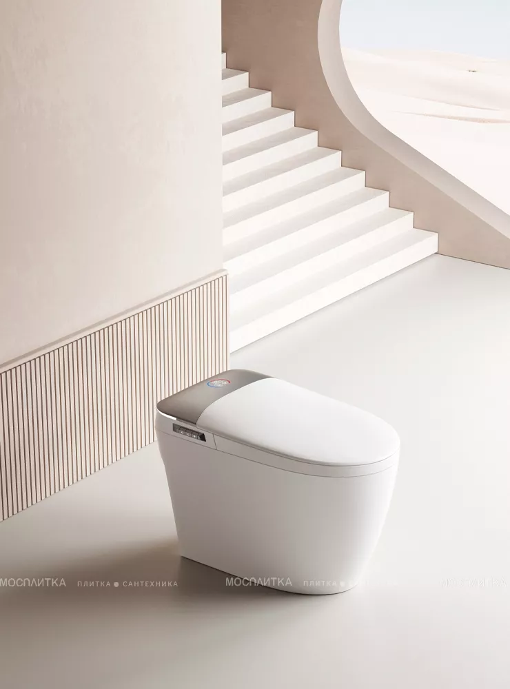 Умный унитаз приставной безободковый Creto Nex Smart 270316 с микролифтом и функцией биде, белый