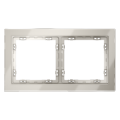 Рамка стеклянная VOLTUM S70 на 2 поста, (кашемир, стекло)