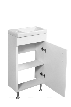 Тумба c раковиной Stella Polar Концепт 40 SP-00000232 40 см напольная, белая
