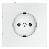 Розетка встраиваемая VOLTUM S70 с заземлением и защитными шторками, 16А, (белый матовый)