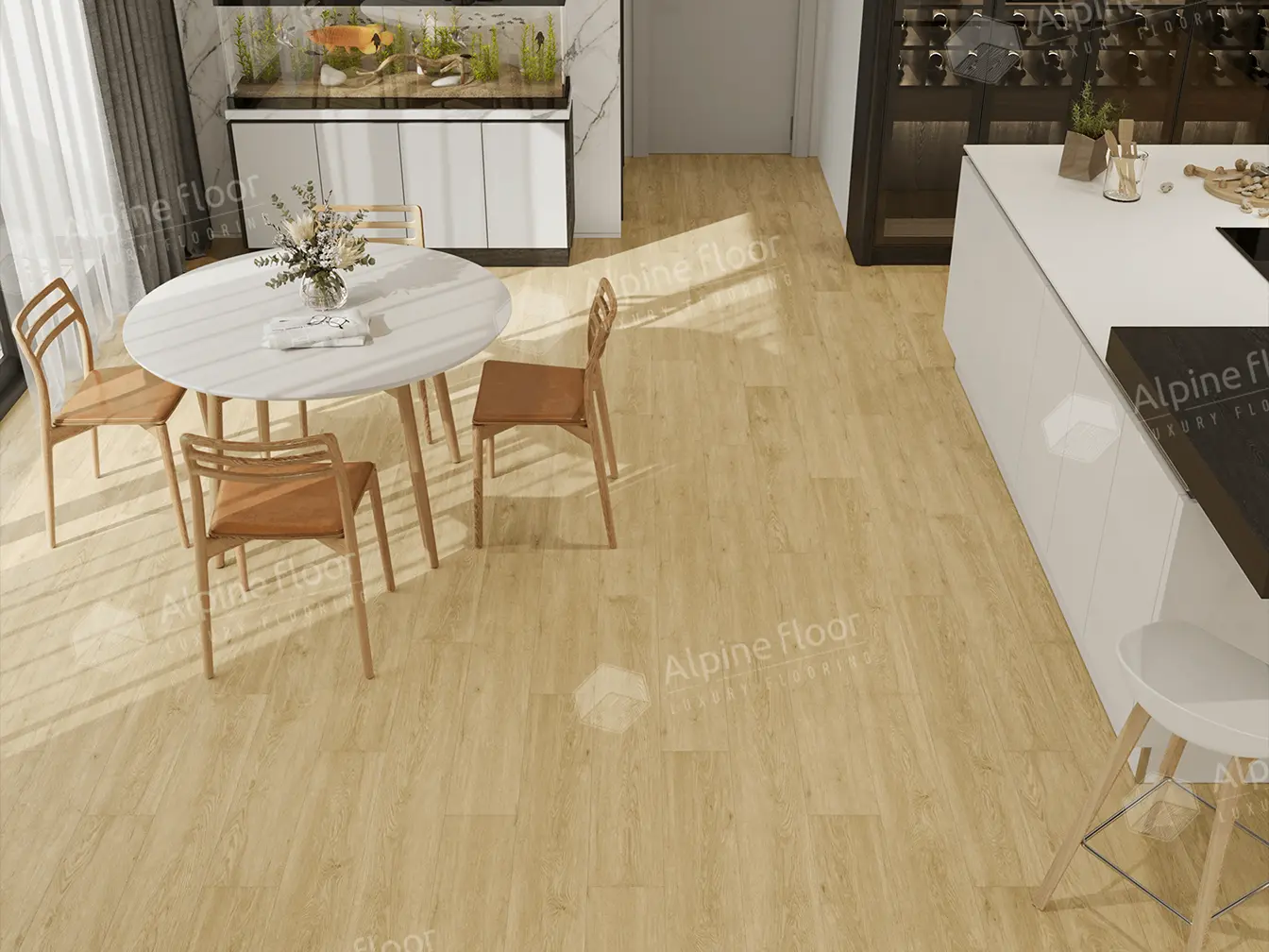 ПВХ-плитка Alpine Floor Liberty Loose Lay LVT Дуб Ваниль Селект ECO 23-2