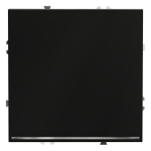 Проходной переключатель встраиваемый VOLTUM S70 одноклавишный с подсветкой 10А, (черный матовый)