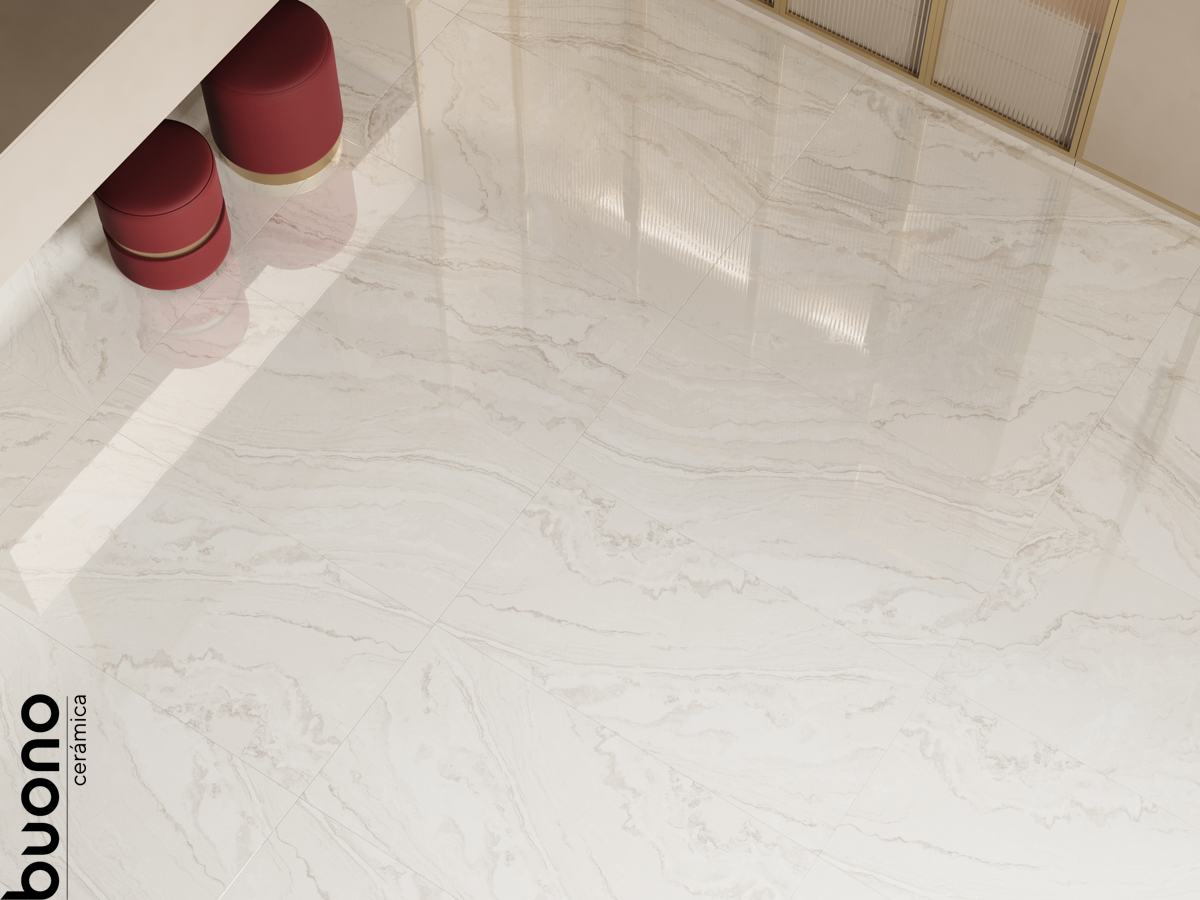 Керамогранит Buono Ceramica Marble Crystile Bianco Glossy M4410P