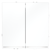 Проходной переключатель встраиваемый VOLTUM S70 двухклавишный с подсветкой 10А, (белый матовый)