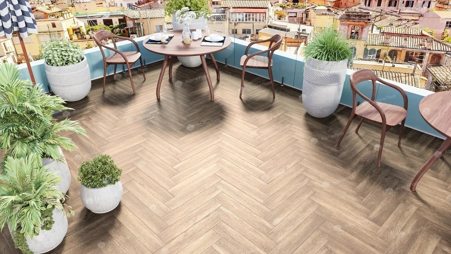 SPC Ламинат Alpine Floor SPC Light Parquet ЕСО 13-10AB Макадамия 4V 43кл