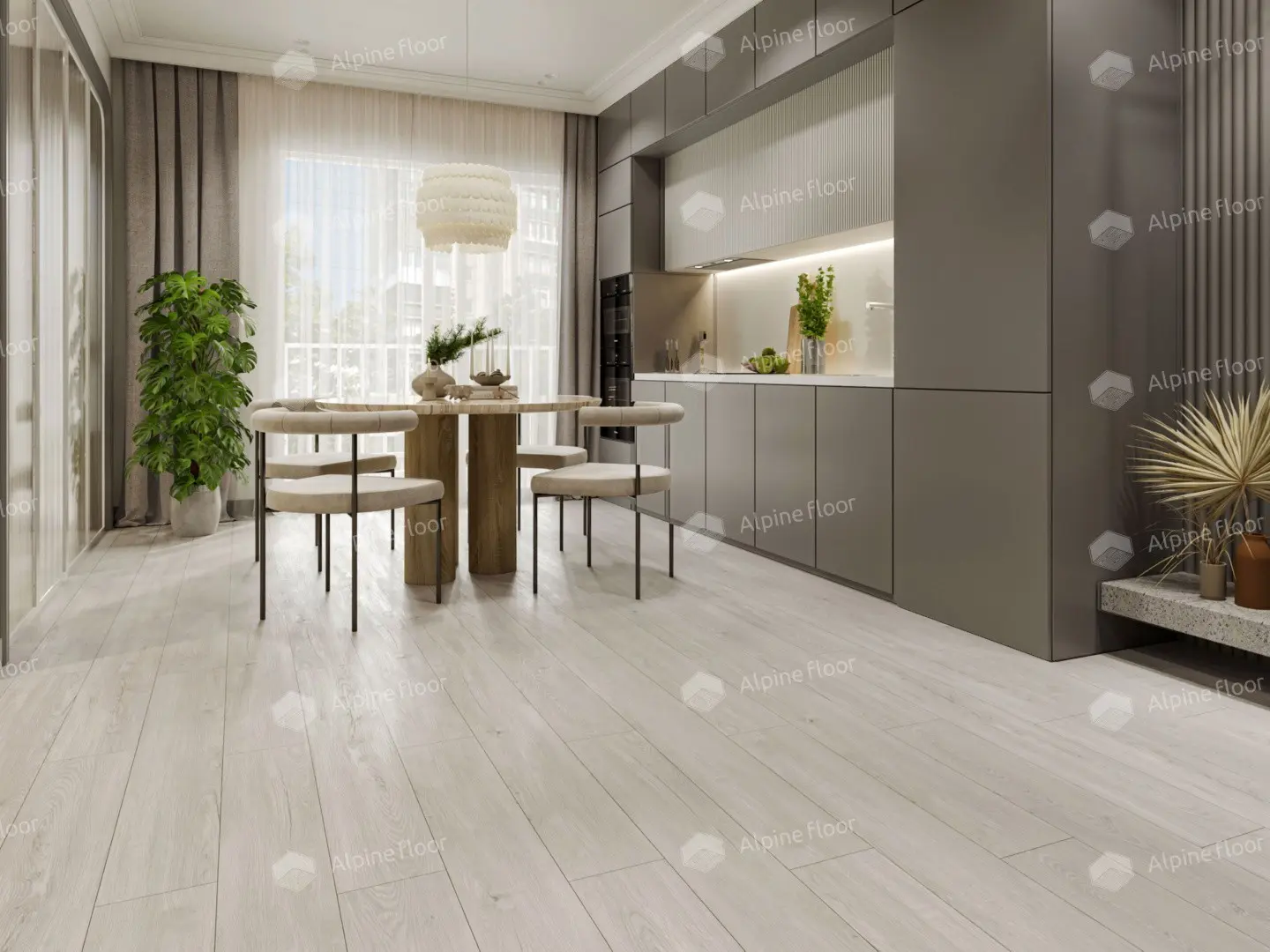 ПВХ-плитка Alpine Floor LVT Sequoia ЕСО 6-1 Секвойя Титан 4V 43кл