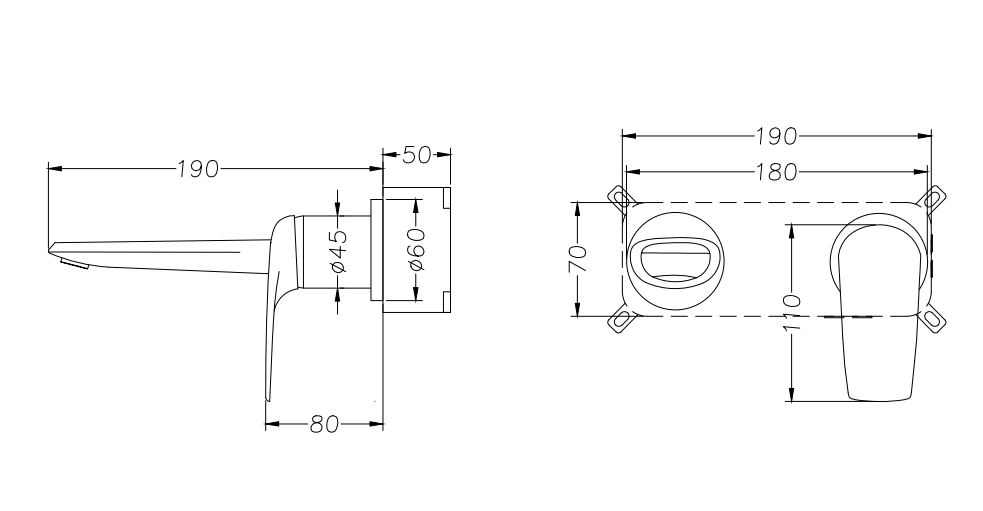 Смеситель для раковины Creto Mare 1.0 MARE-WSM-CR хром глянцевый