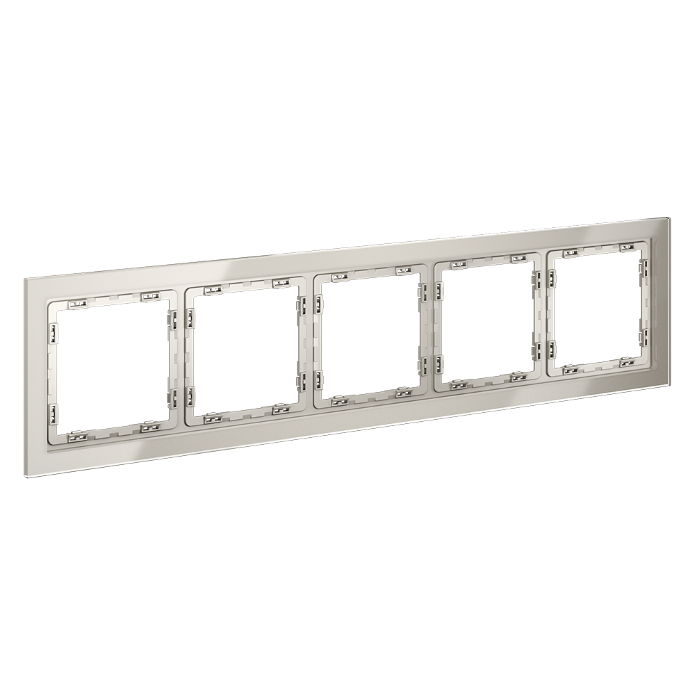 Рамка стеклянная VOLTUM S70 на 5 постов, (кашемир, стекло)