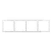 Рамка пластиковая VOLTUM S70 на 4 поста, (белый глянцевый)