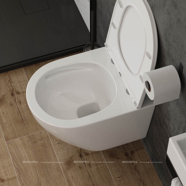 Унитаз подвесной безободковый Idrico Best 3.0 Tornado 1110-Best-B3.0 с крышкой-сиденьем микролифт, белый