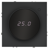 Терморегулятор электронный VOLTUM S70 с индикацией и датчиком, для теплого пола, (графит)