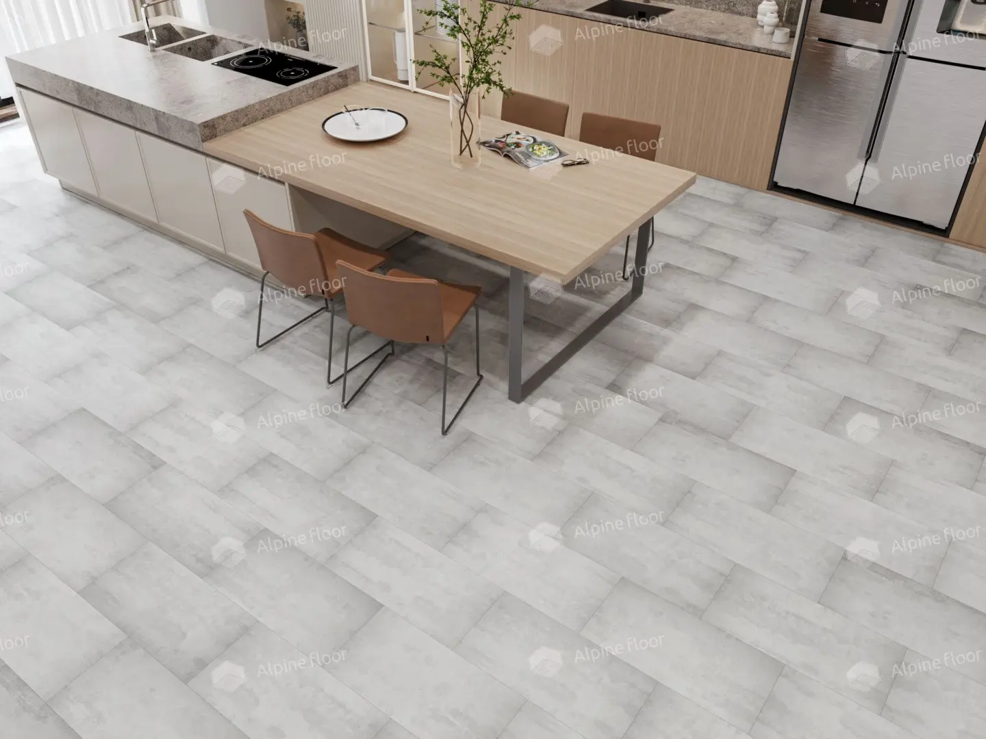ПВХ-плитка Alpine Floor LVT Light Stone ЕСО 15-6 Самерсет 4V 43кл