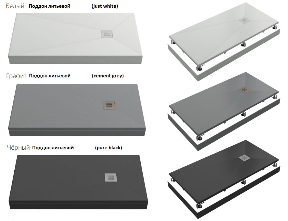 Душевой поддон Creto Ares 120x70 прямоугольный, черный