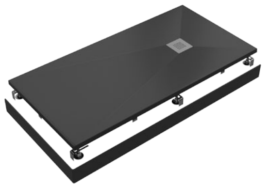 Душевой поддон Creto Ares 140x80 прямоугольный, черный