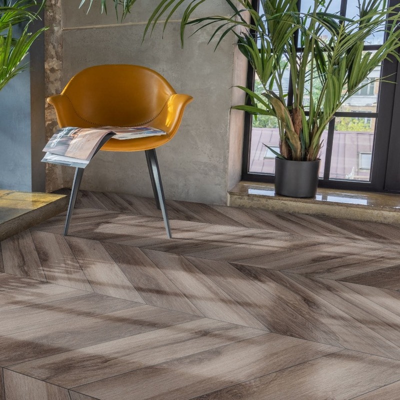 Кварц виниловый ламинат Aquafloor Parquet Glue Chevron AF2554PGCh