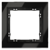 Рамка стеклянная VOLTUM S70 на 1 пост, (черный,стекло)