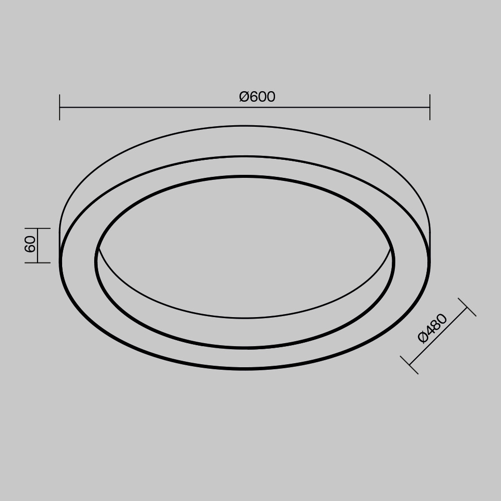Потолочный светильник Technical C093CL-45W3K-W