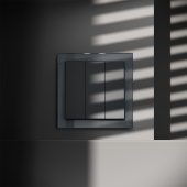 Выключатель встраиваемый VOLTUM S70 трехклавишный 10А, (графит)