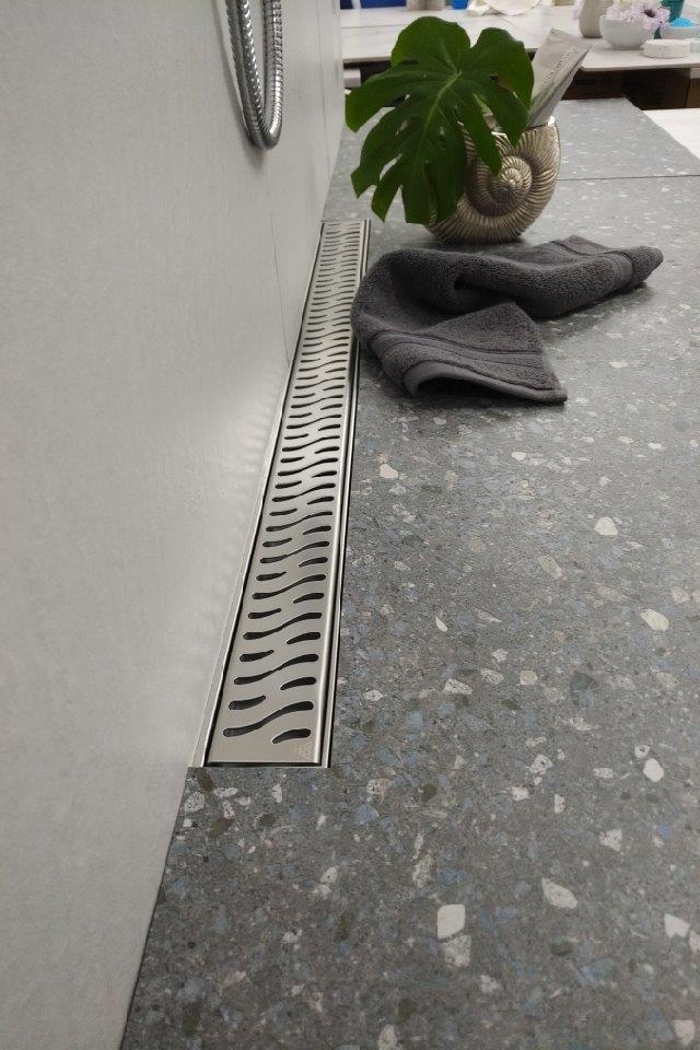 Душевой лоток 85 см Creto Zigzag CRE-850 ZH-50 с решеткой, хром