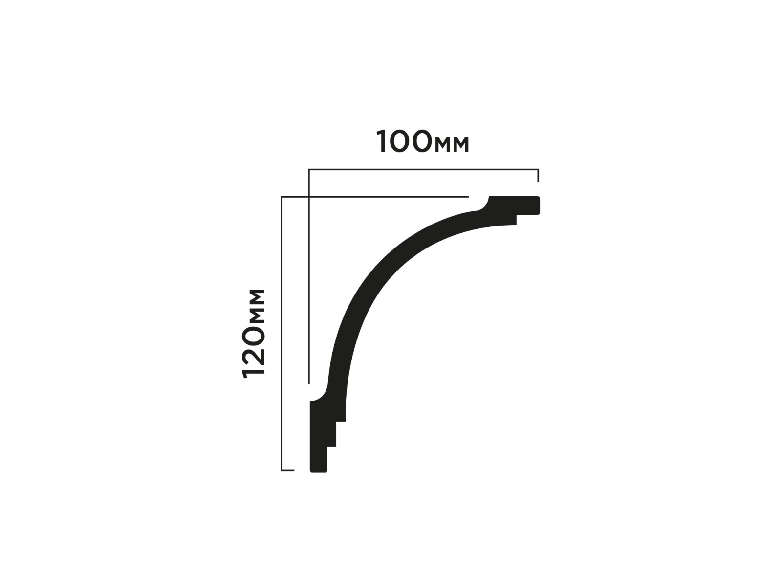 Карниз HIWOOD A156 120 × 100 × 2000 мм