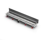 Душевой лоток 65 см Creto Quadro CRE-650 QN-P с решеткой, хром