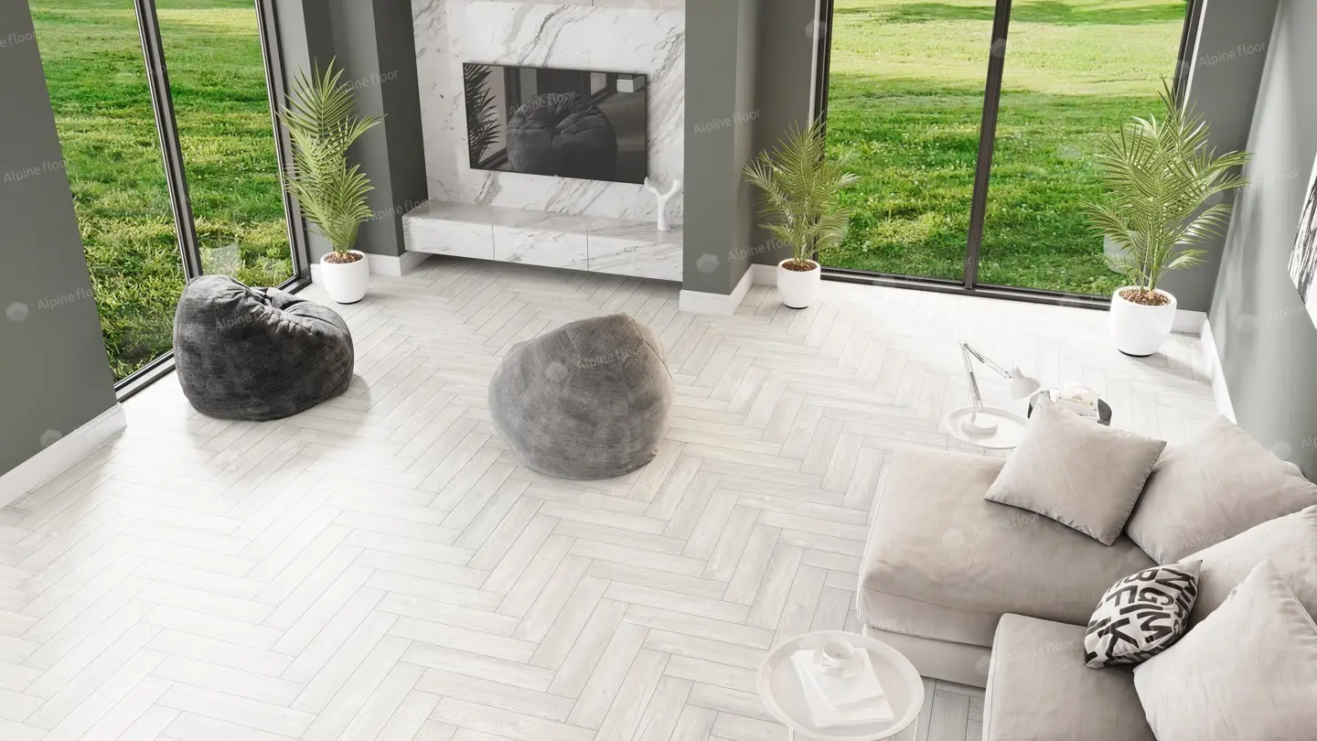 ПВХ-плитка Alpine Floor LVT Parquet ЕСО 16-4 Дуб Арктик 4V 43кл