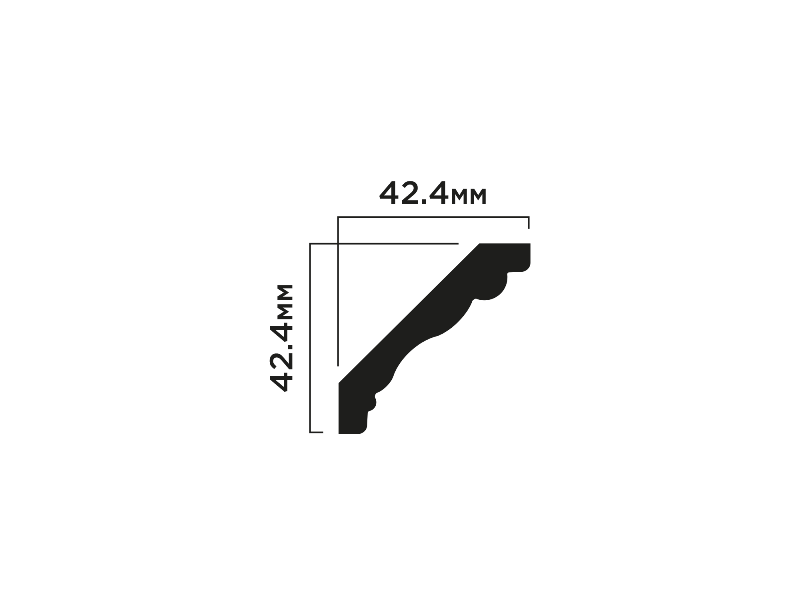 Карниз HIWOOD A1060 42,4 × 42,4 × 2000 мм