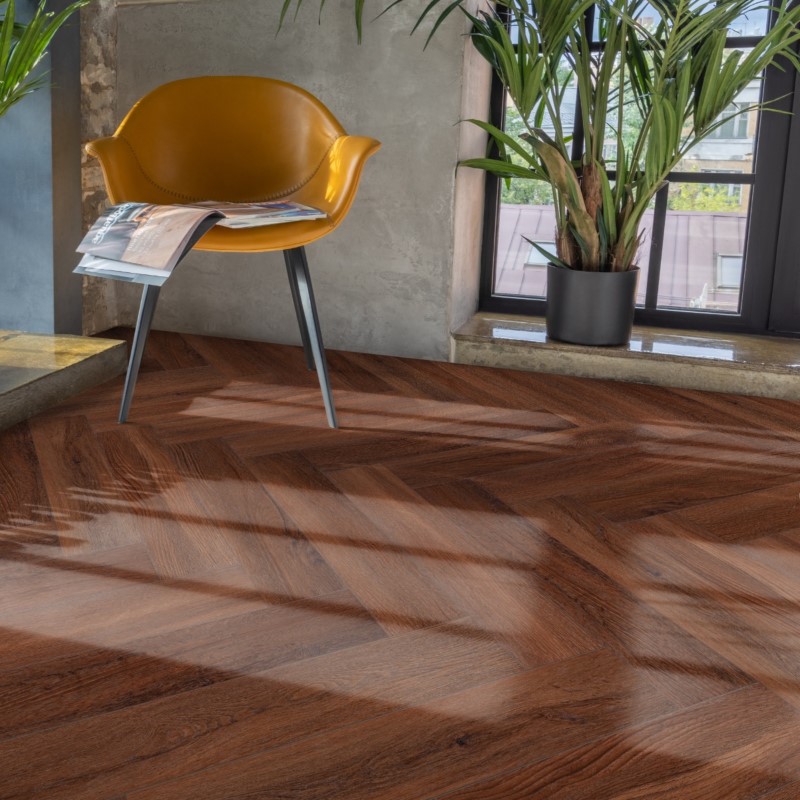 Кварц виниловый ламинат Aquafloor Parquet Glue 4V AF2519PG