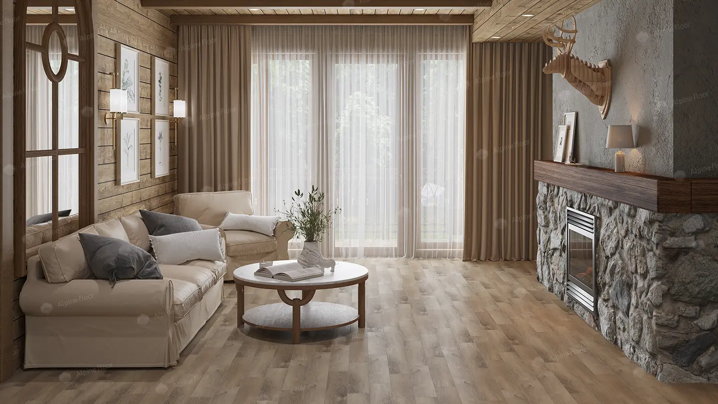 ПВХ-плитка Alpine Floor LVT Parquet ECO 16-17 Дуб Синистра 4V 43кл