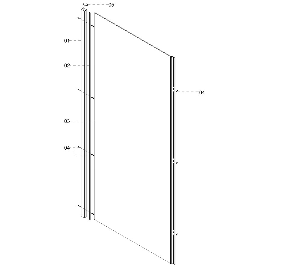 Душевая дверь Creto Nota 122-WTW-120-C-B-6 стекло прозрачное EASY CLEAN профиль черный, 120х200 см