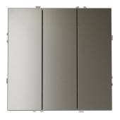 Выключатель встраиваемый VOLTUM S70 трехклавишный 10А, (шелк)