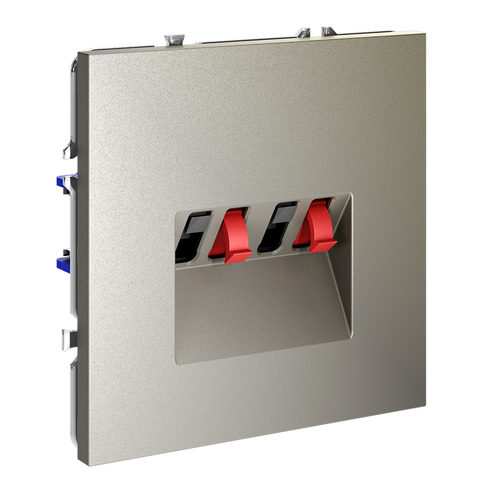 Розетка акустическая встраиваемая VOLTUM S70 4-местная, (шелк)